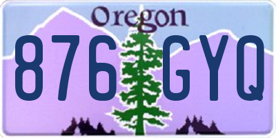 OR license plate 876GYQ