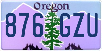 OR license plate 876GZU