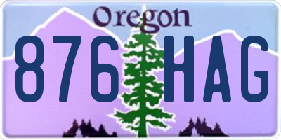 OR license plate 876HAG
