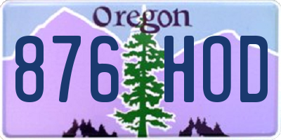 OR license plate 876HOD