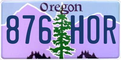 OR license plate 876HOR