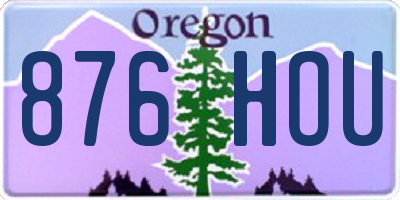 OR license plate 876HOU