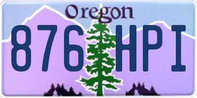 OR license plate 876HPI