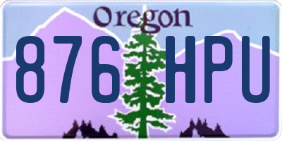 OR license plate 876HPU