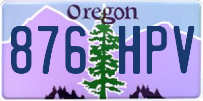 OR license plate 876HPV