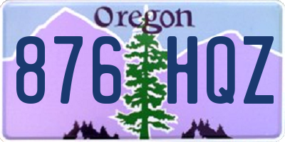 OR license plate 876HQZ