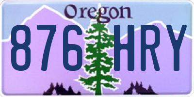 OR license plate 876HRY