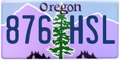 OR license plate 876HSL