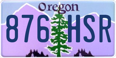 OR license plate 876HSR