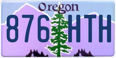 OR license plate 876HTH