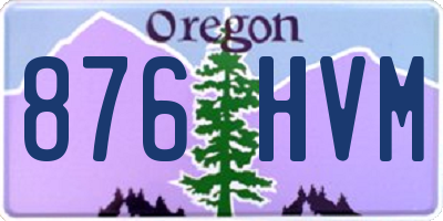 OR license plate 876HVM