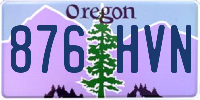 OR license plate 876HVN