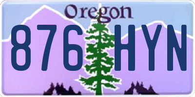 OR license plate 876HYN