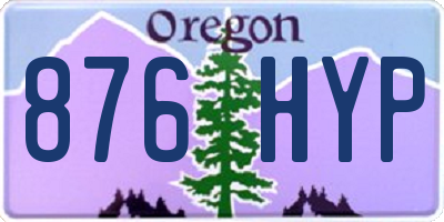 OR license plate 876HYP