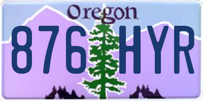 OR license plate 876HYR