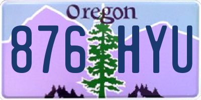 OR license plate 876HYU