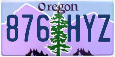 OR license plate 876HYZ