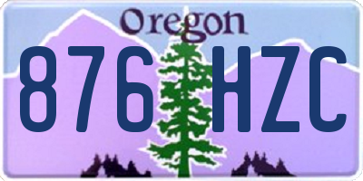 OR license plate 876HZC