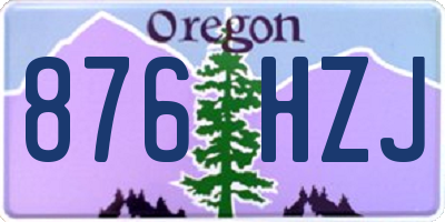 OR license plate 876HZJ