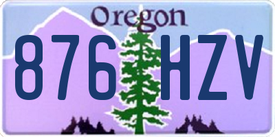OR license plate 876HZV
