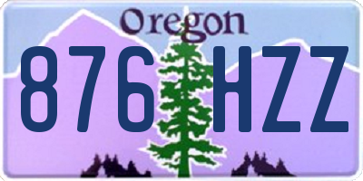 OR license plate 876HZZ