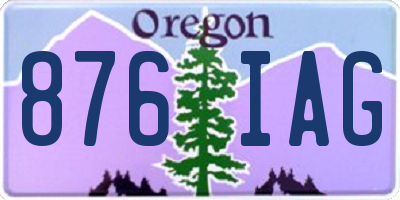 OR license plate 876IAG