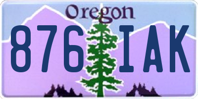 OR license plate 876IAK