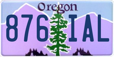 OR license plate 876IAL