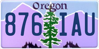 OR license plate 876IAU