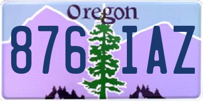 OR license plate 876IAZ