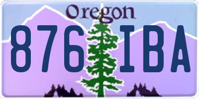 OR license plate 876IBA