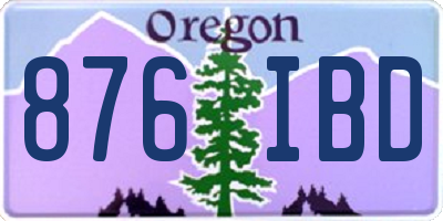 OR license plate 876IBD