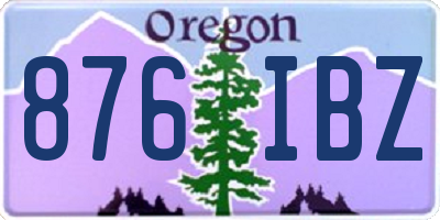 OR license plate 876IBZ
