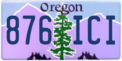 OR license plate 876ICI