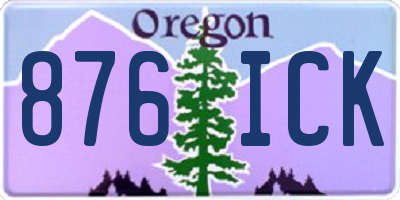 OR license plate 876ICK