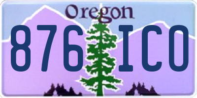 OR license plate 876ICO