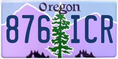 OR license plate 876ICR