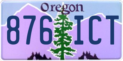 OR license plate 876ICT
