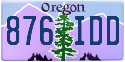 OR license plate 876IDD