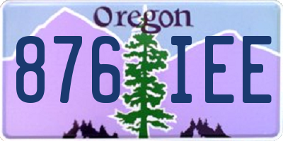 OR license plate 876IEE