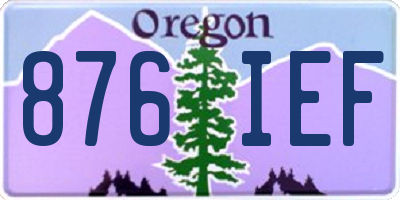 OR license plate 876IEF