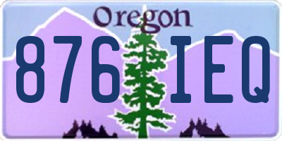 OR license plate 876IEQ