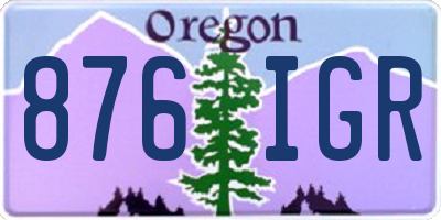 OR license plate 876IGR