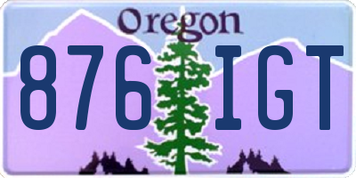 OR license plate 876IGT