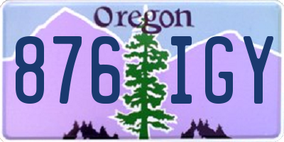 OR license plate 876IGY