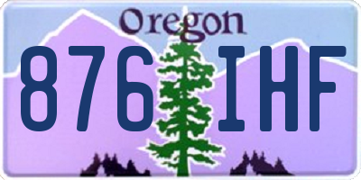 OR license plate 876IHF