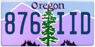 OR license plate 876IID