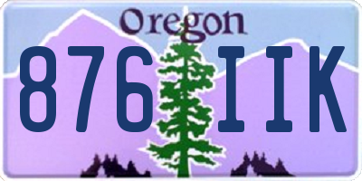 OR license plate 876IIK