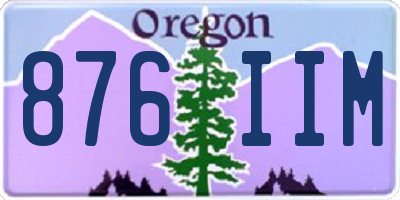 OR license plate 876IIM