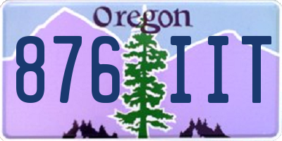 OR license plate 876IIT